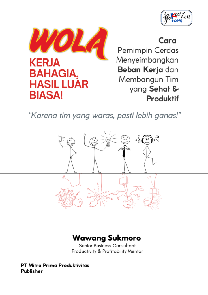 Cover buku WOLA karya Wawan Sukmoro tentang Workload Analysis dan kepemimpinan manusiawi di tempat kerja.